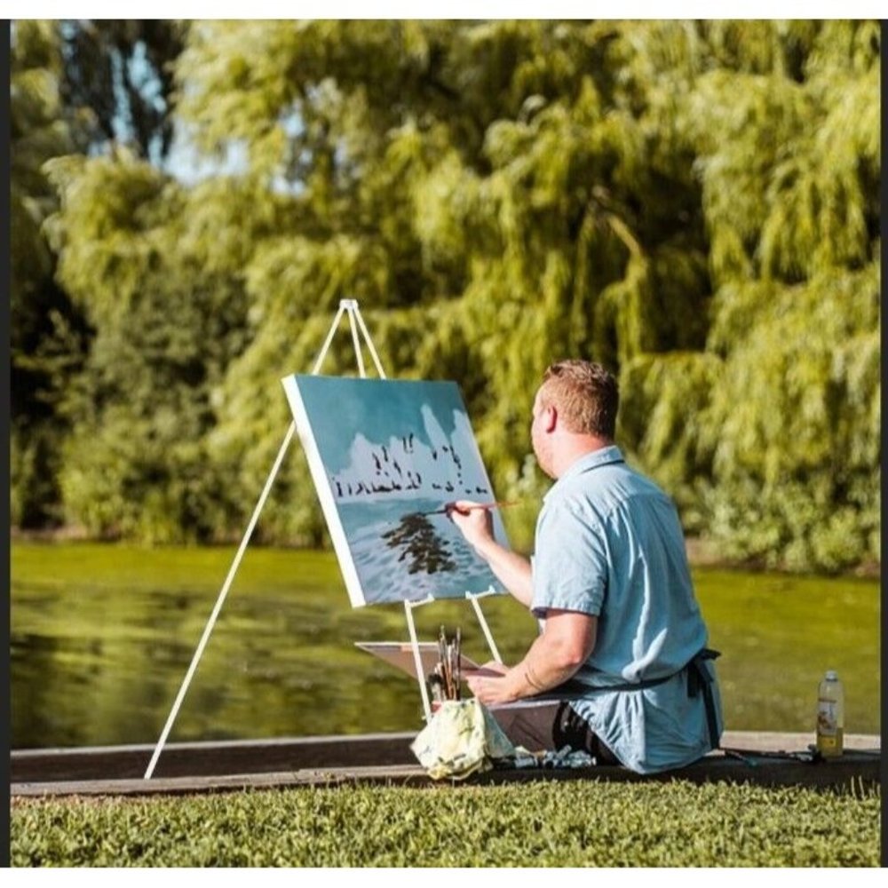 63" New Tall Display Easel- Folding Easy Instant Poster / Black Metal